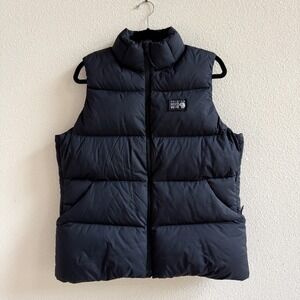 Mountain Hardwear Puffer Vest Womens L Black Excellent 650 Down Ripstop OL5125